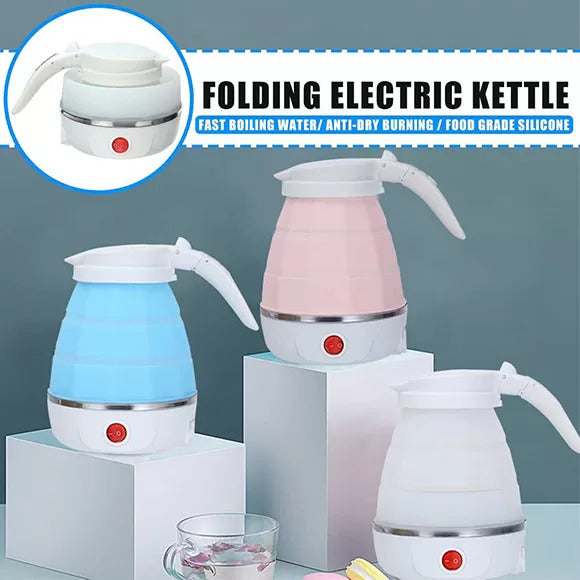 Portable Travel Kettle 600ml – Fast Boiling Collapsible Electric Kettle
