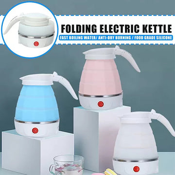 Portable Travel Kettle 600ml – Fast Boiling Collapsible Electric Kettle